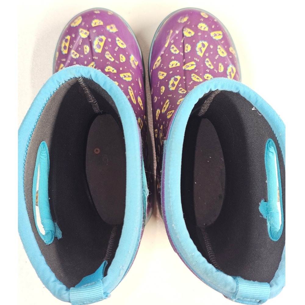 Bogs Kids Classic II Tacos Purple Waterproof Insulated Rain Boots Size 4 Youth - Picture 4 of 7